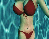 jilly Deep Red Bikini