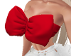 🅟 red bow top