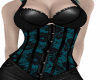 Teal Lace Corset