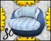 S|Blue Round Chair