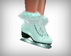 Fur skates - blue -