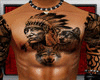Chief 2 Wolves Chest Tat