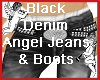 Black Denim Angel Jeans