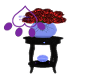 Blk Tbl W Purple Vase