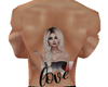 Love Face tattoo on back