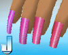 Multi PinkGlitter Nails