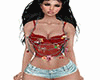 chain outfit - red/blue