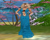 Blue Lace Long Gown