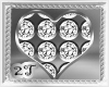 ~2T~Heart Diamond Silver