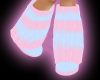 Cotten candy furry boots