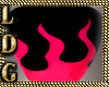 Hot Pink Flaming Nails