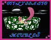 WE! furry bed paw green