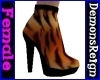 Tiger Stripe Ankle Boots