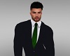 Mens Full Suit Green Tie