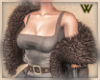 Brown Patch Fur Coat