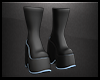 Blue lined Black boots