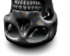 Silver Chrome Skull Seat