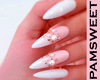 [PS] white pink nails