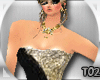 T~ BM Gold Black Dress