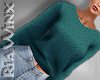 Teal Fluffy Sweater