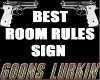 GL> ROOM RULES SIGN