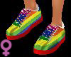 xo}Gay pride lady shoes