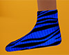 Blue Tiger Stripe Socks (F)
