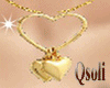 gold heart with NECKLACE