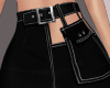 E* Black BeltBag Skirt M
