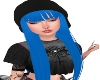 Beanie with blue hair