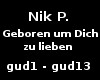 [DT] Nik P. - Geboren