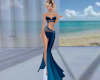Sapphire Blue Sheer Gown