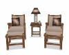 RUSTIC  CHAIRS  SET
