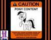 pony warning sign