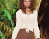 TF* Cream Tied Up Blouse