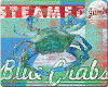 Blue Crab Vintage Sign