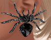 Black Spider Earrings