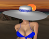 BLUE-WHITE BEACH HAT