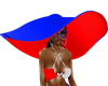 RED AND BLUE SUN HAT