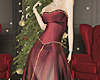 Burgundy Sheer Gown