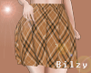 by. Brown Plaid Skirt