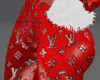 Suede LV Red Leggings