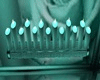  Aqua Shelf with Candles
