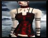 Gothic dark red corset