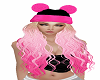 Pink/Black Hat W/t Hair