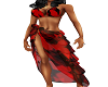 Red Bikini with Sarong