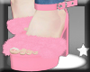 furry pink heels