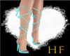 ^HF^ Laced Heels Bl Grn