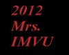 2012 Mrs. IMVU Sash