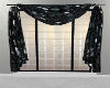 black and silver curtain